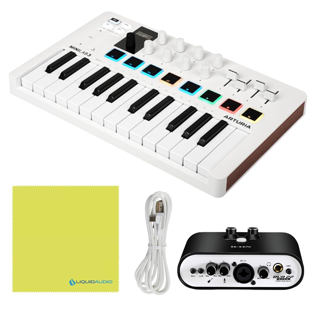 Amazon.com: Arturia MiniLab 3 MIDI Keyboard Controller Bundle with