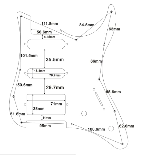 Amazon | エレキギターピックガード For Yamaha Pacifica EG 112