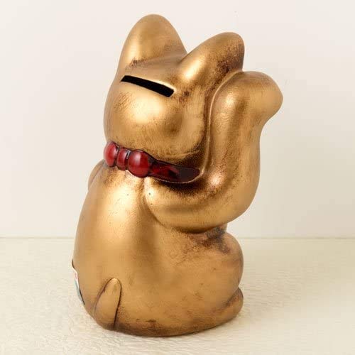 Amazon | 瀬戸焼レトロ招き猫貯金箱金 (K5245)愛知県の工芸品Seto-yaki