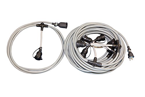 Amazon.co.jp: OKZ 屋外 屋内 すずらん電源分岐ケーブル(防雨仕様) 6