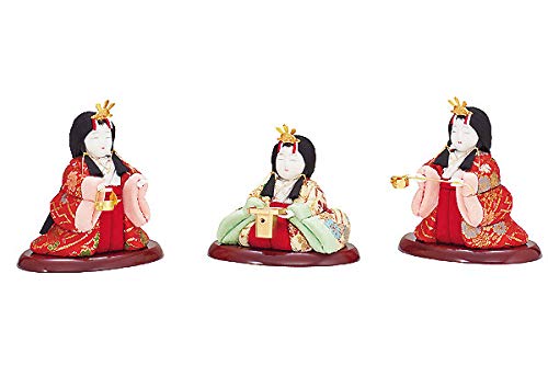 Amazon | 雛人形 おしゃれ 三人官女 単品 3人 木目込 一秀 ひな人形