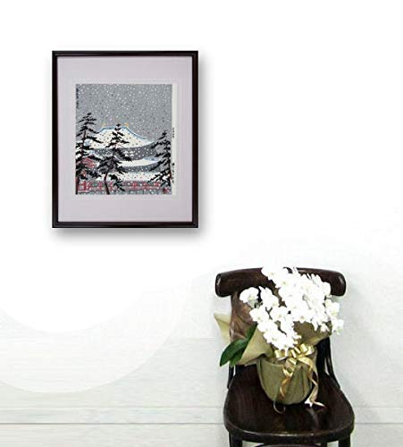 Amazon.co.jp: 徳力富吉郎『東大寺雪景 奈良名所より』木版画 風景画