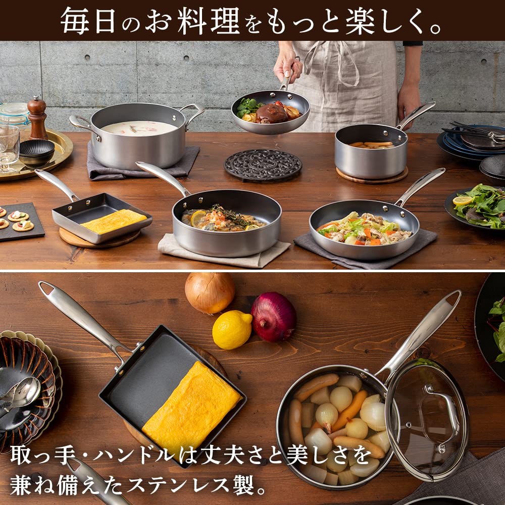 Amazon.co.jp: アイリスオーヤマ フライパン 鍋 10点セット 26㎝ 20