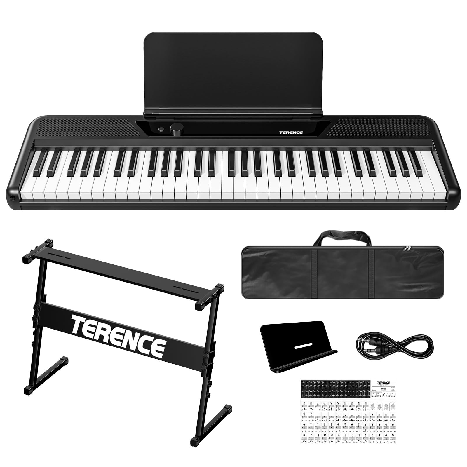 Amazon | TERENCE 電子ピアノ 61鍵盤 キーボードピアノ 2つの5W