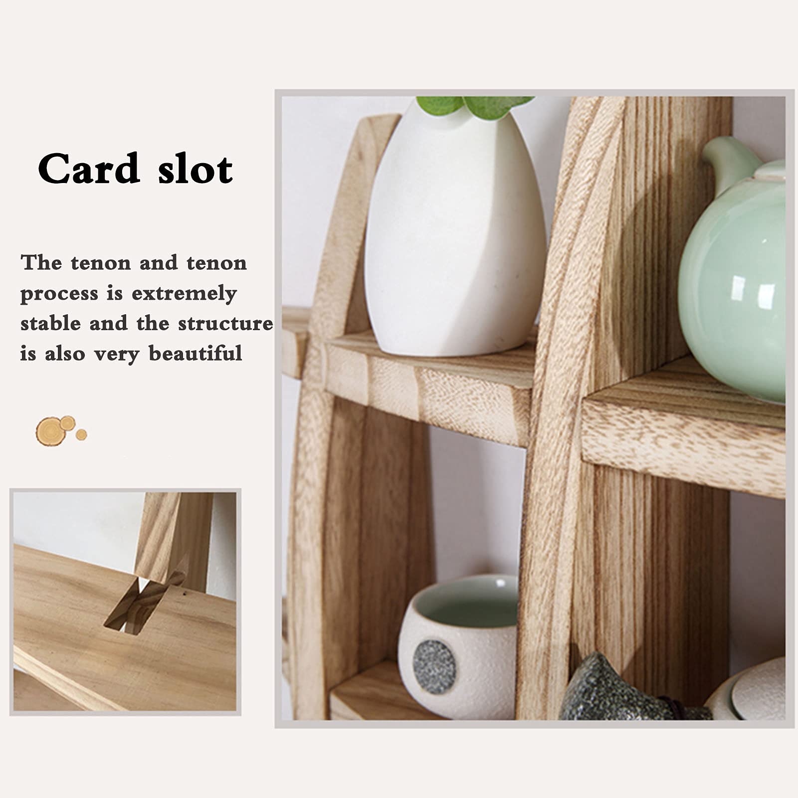 Amazon｜中国風珍品棚 壁掛け棚 珍品棚 飾り棚 香炉台 中国茶器 収納