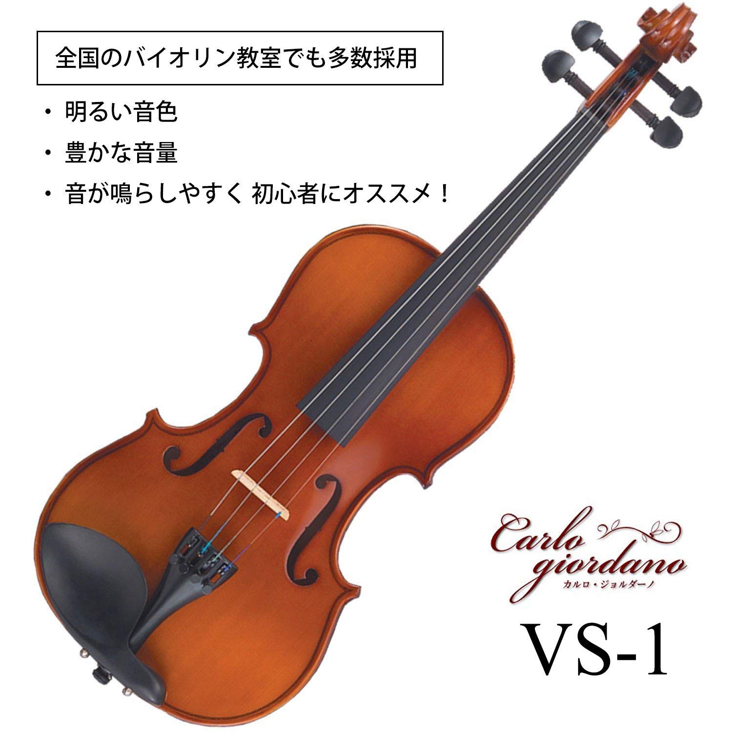 Amazon.co.jp: カルロジョルダーノ バイオリンセット ブラック VS-1 3