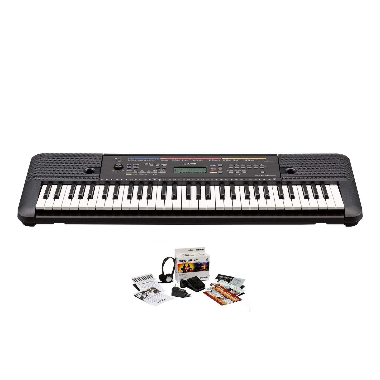 Amazon.com: Yamaha PSR-E263 KIT, 61 Key Portable Keyboard with SK