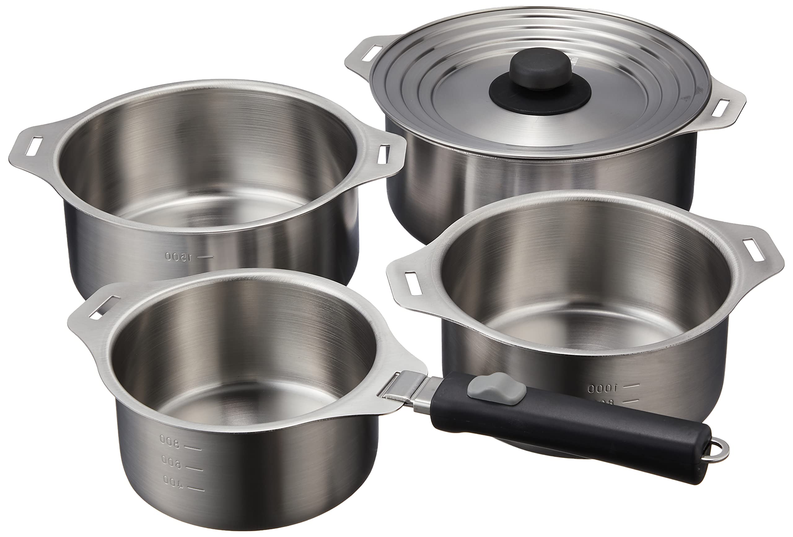 Amazon.co.jp: 和平フレイズ 燕三条 取っ手が取れる 鍋 4点 セット