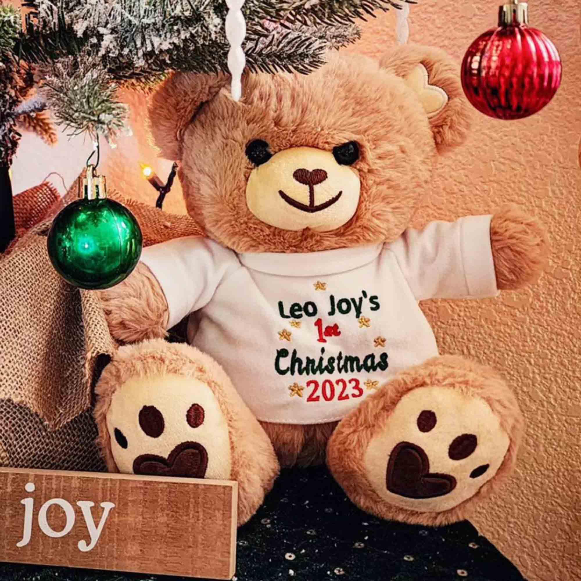 Amazon.com: DIBSIES Personalized Baby's 1st Christmas Teddy Bear
