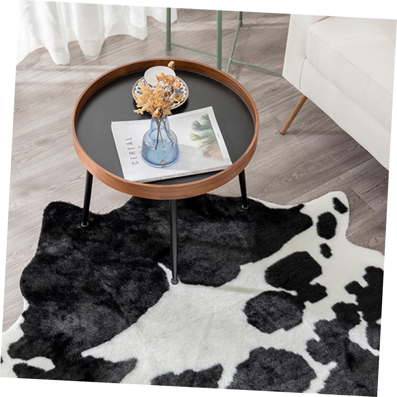 Amazon.co.jp: DECHOUS シー牛柄 フロアマット 滑り止め加工 家用