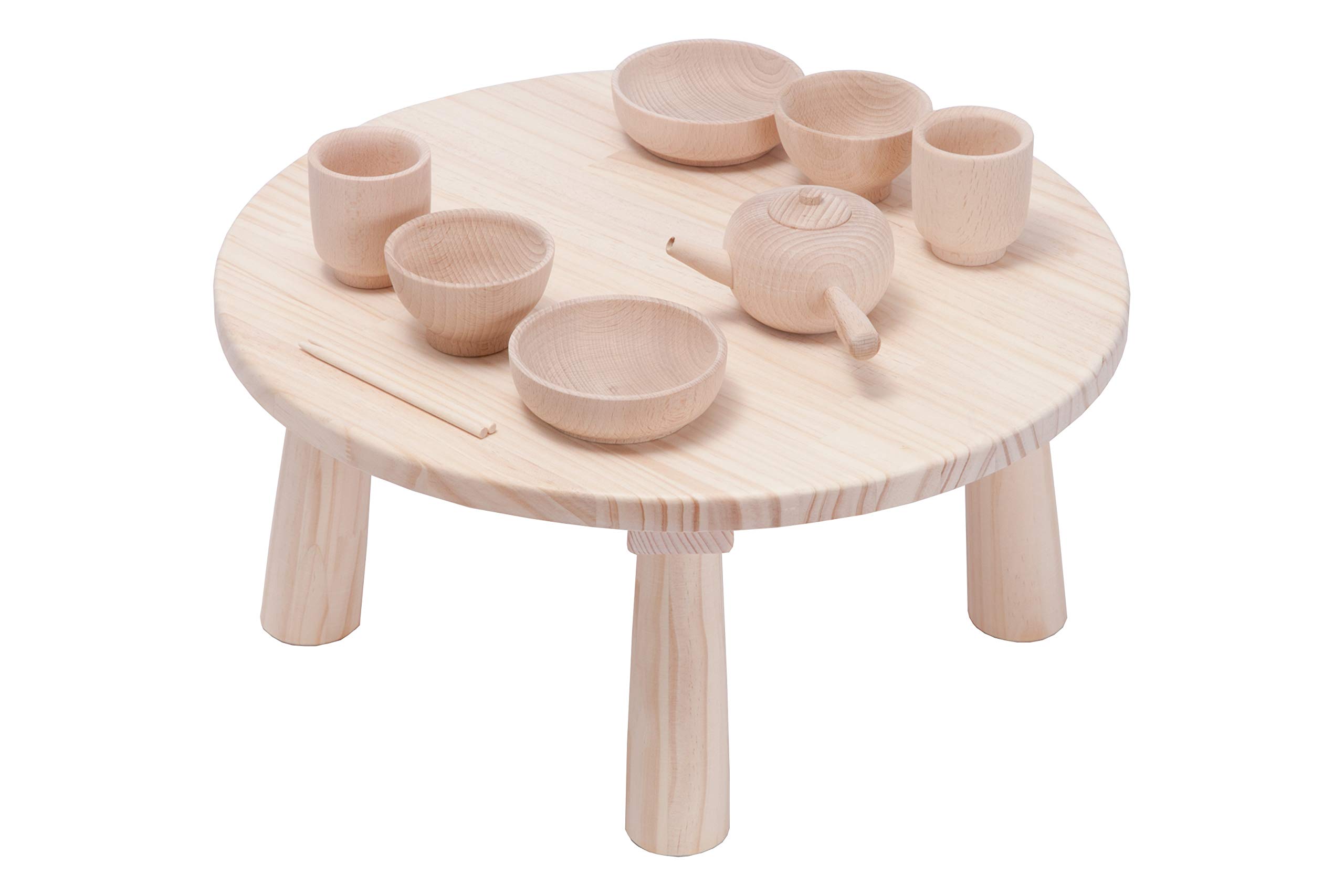 Amazon | 木遊舎(MOKUYUSYA) ちびっ子ちゃぶ台＋お食事急須トレー10点