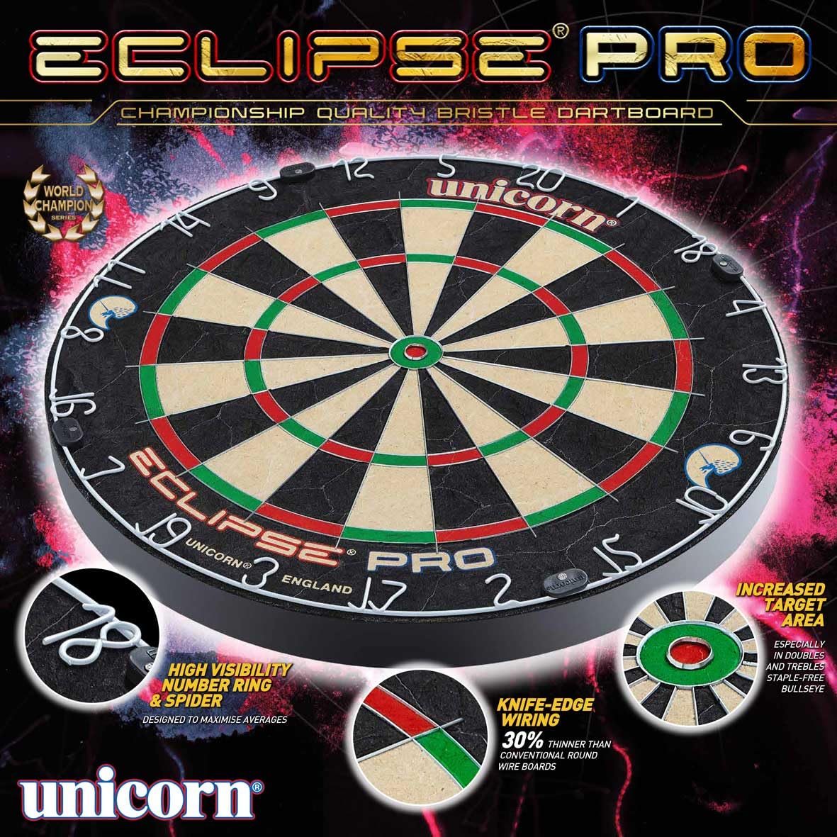 Amazon.co.jp: unicorn ECLIPSE PRO Dartsboard ユニコーンエクリプス
