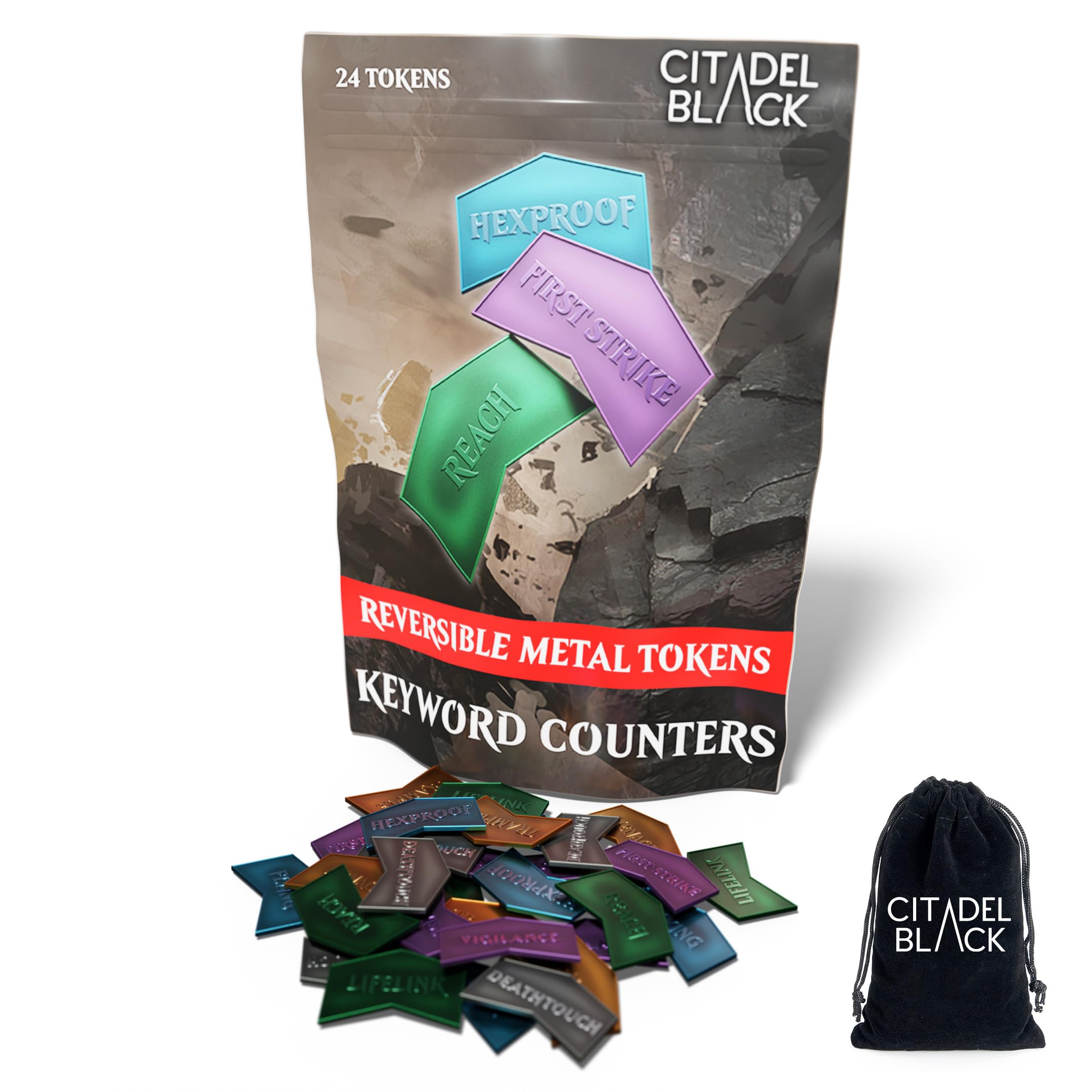 Amazon.com: Citadel Black MTG Metal Keyword Counters - Set of 24
