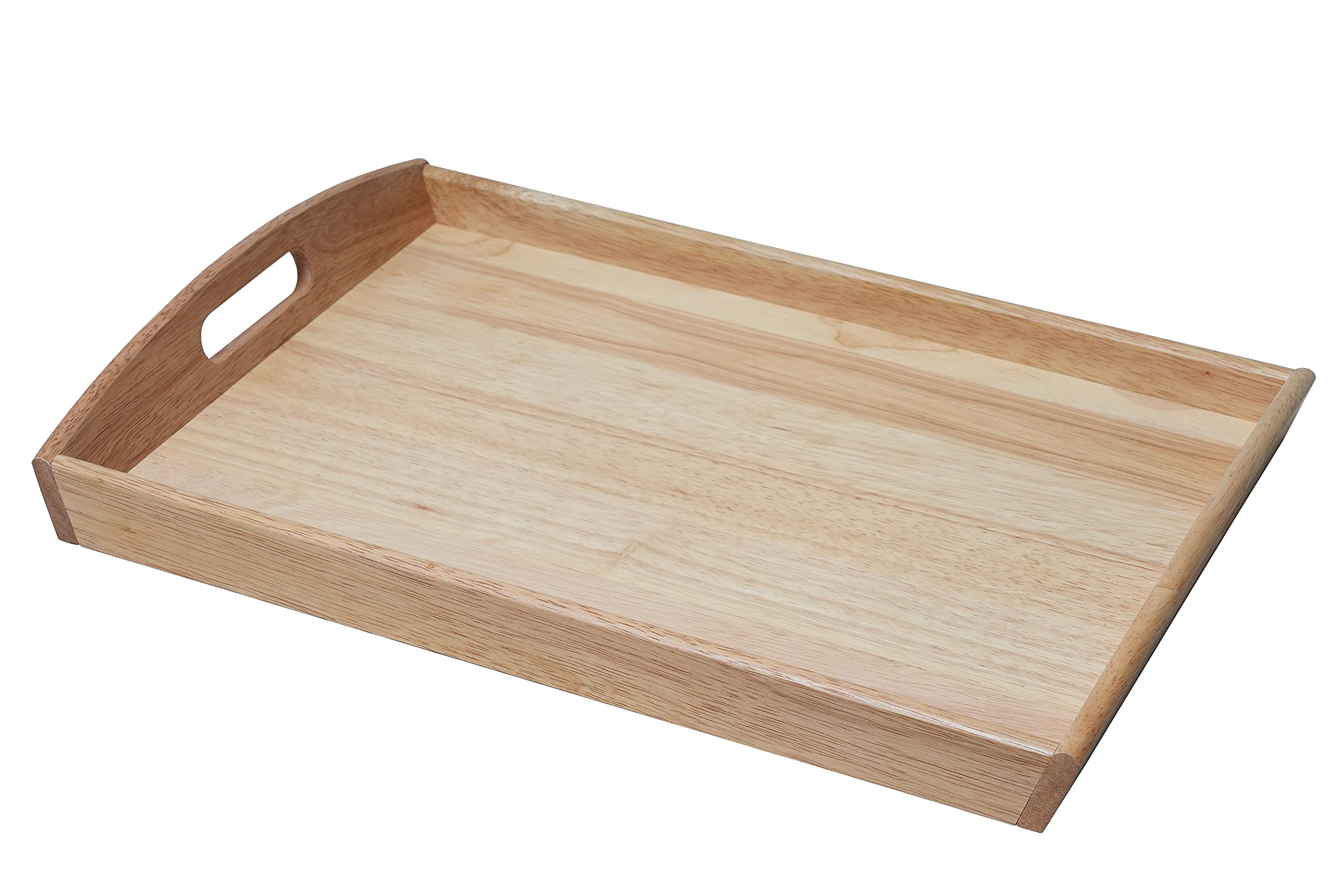 Amazon｜パール金属 木製 トレー 大 角型 お盆 フレア H-3045｜トレイ