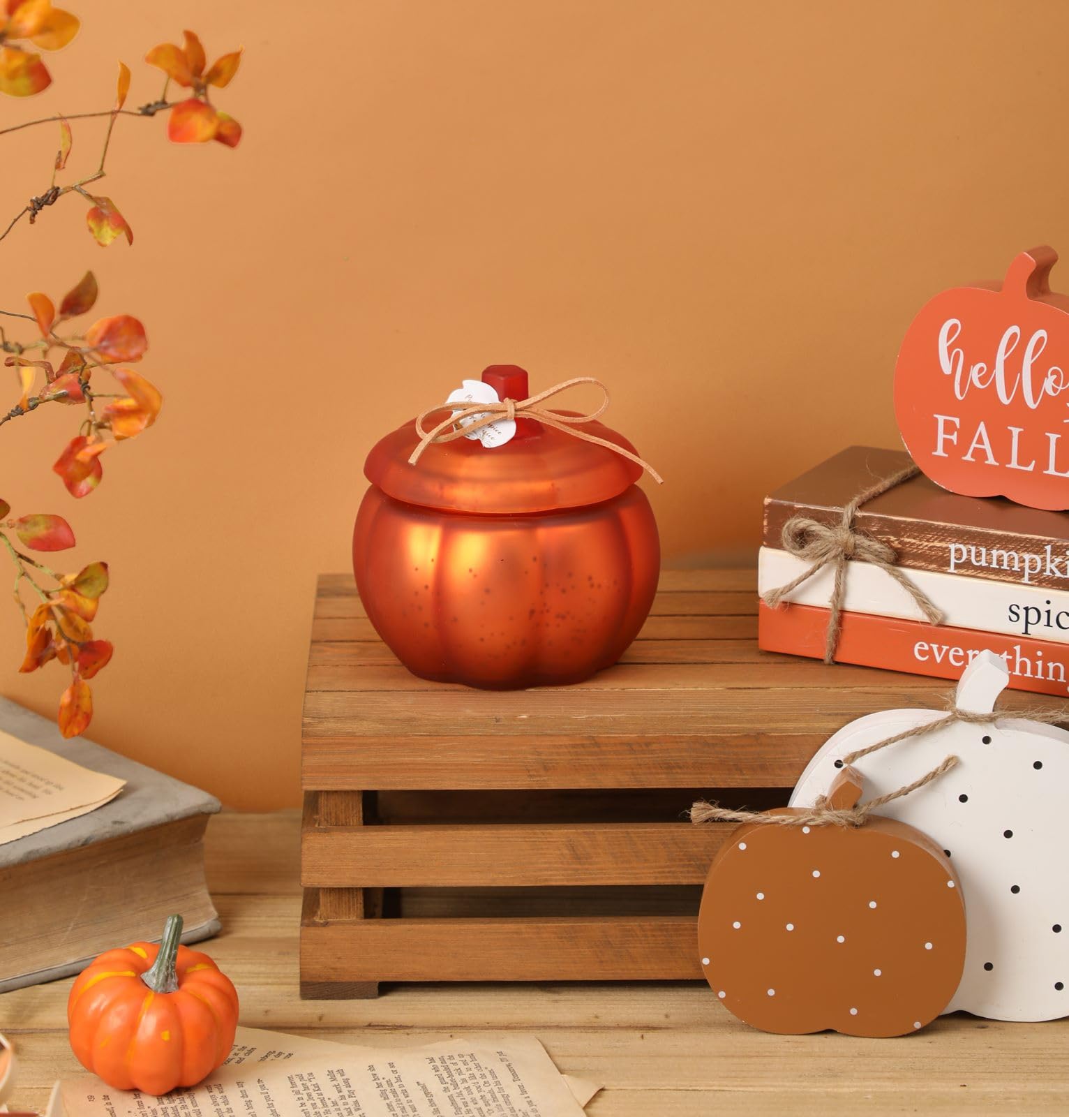 Amazon.co.jp: 2024年シナモンパンプキンスパイスキャンドル、12オンス