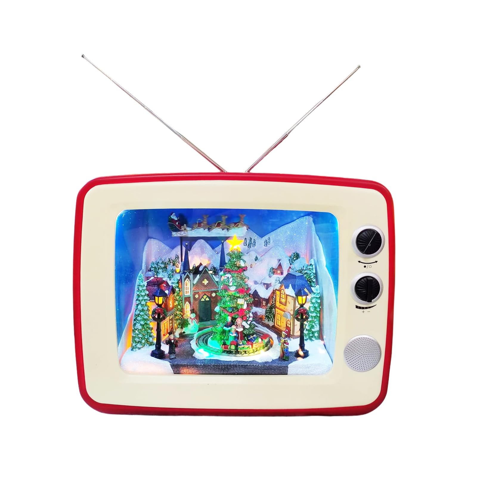 Amazon | MOMENTS IN TIME アニメーション レッド レトロ テレビ