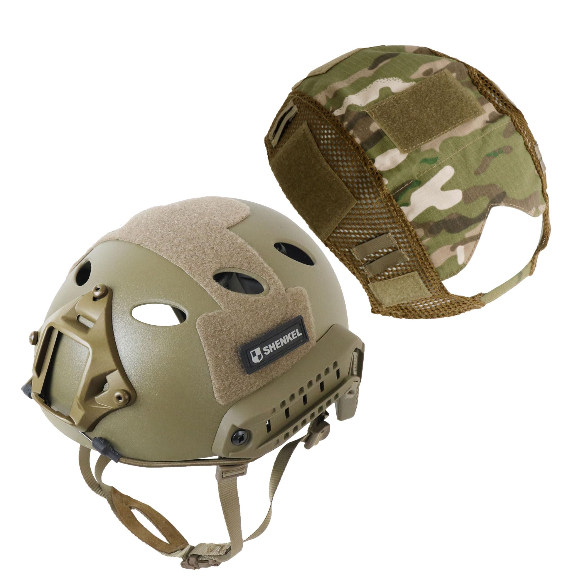 Amazon.co.jp: SHENKEL PJタイプ タクティカルヘルメット (タン