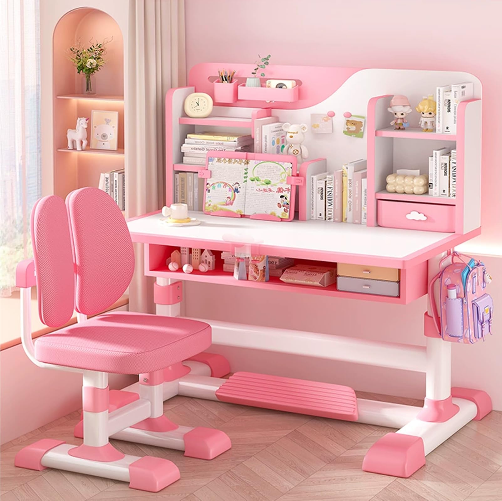 Amazon.co.jp: 勉強机 学習机セット 【Errtsdb 子供用 デスク・椅子