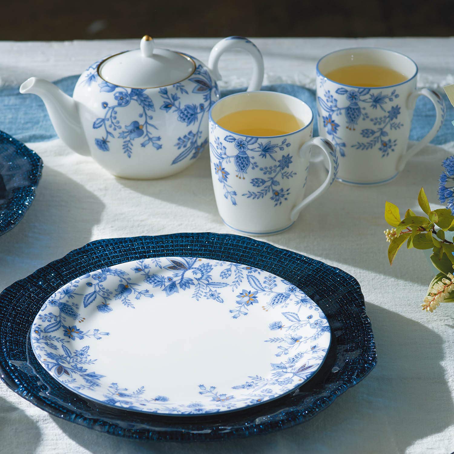 Amazon.co.jp: Noritake ノリタケ プレート 21cm ブルーソレンティーノ