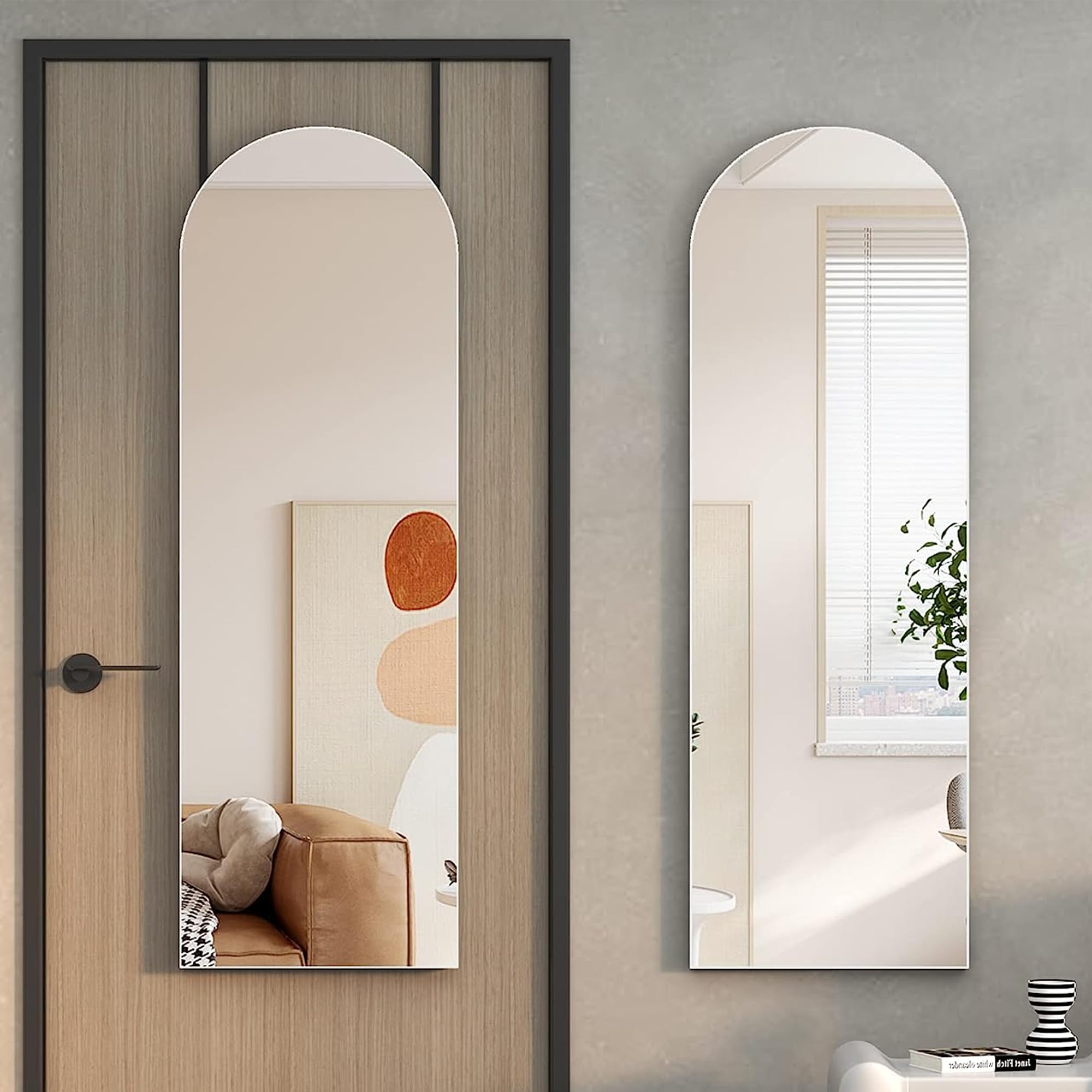 Amazon.co.jp: Kasibie アーチ型フルレングスミラー、47インチx14.5