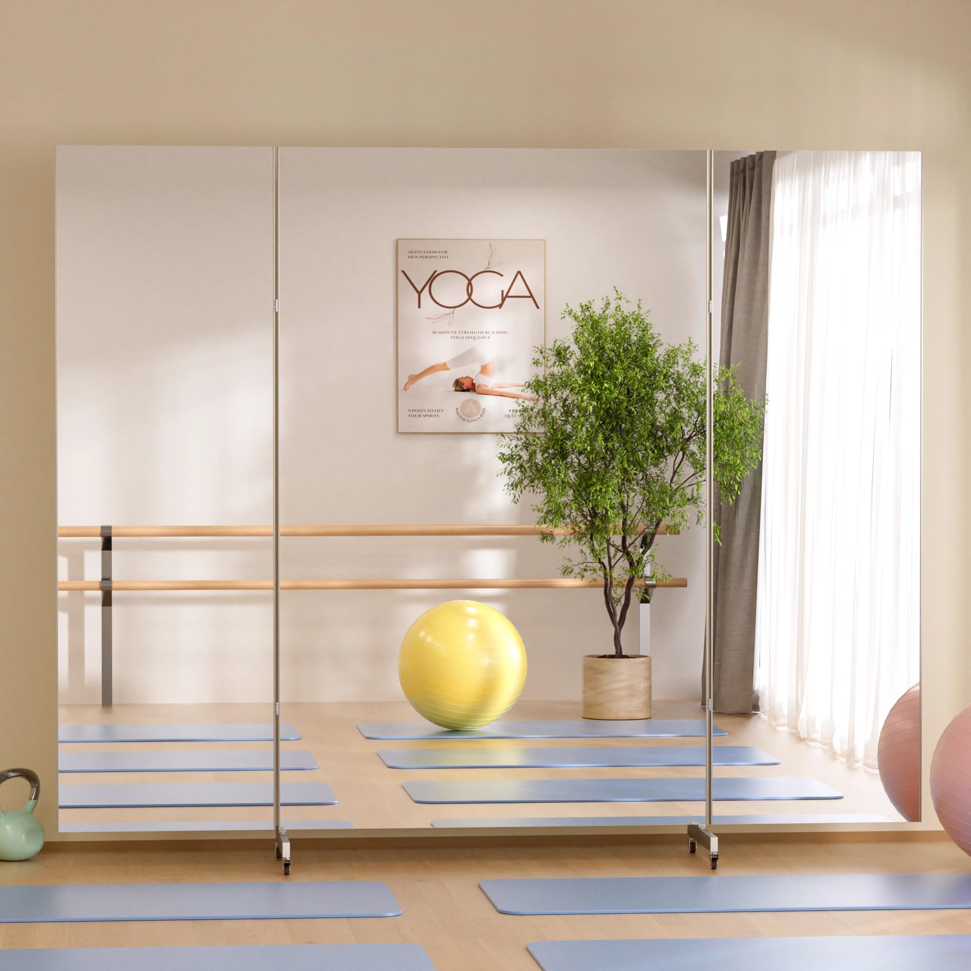 Amazon.co.jp: Brisafe 割れない 三面鏡 幅180cm×高さ180cm 三面鏡