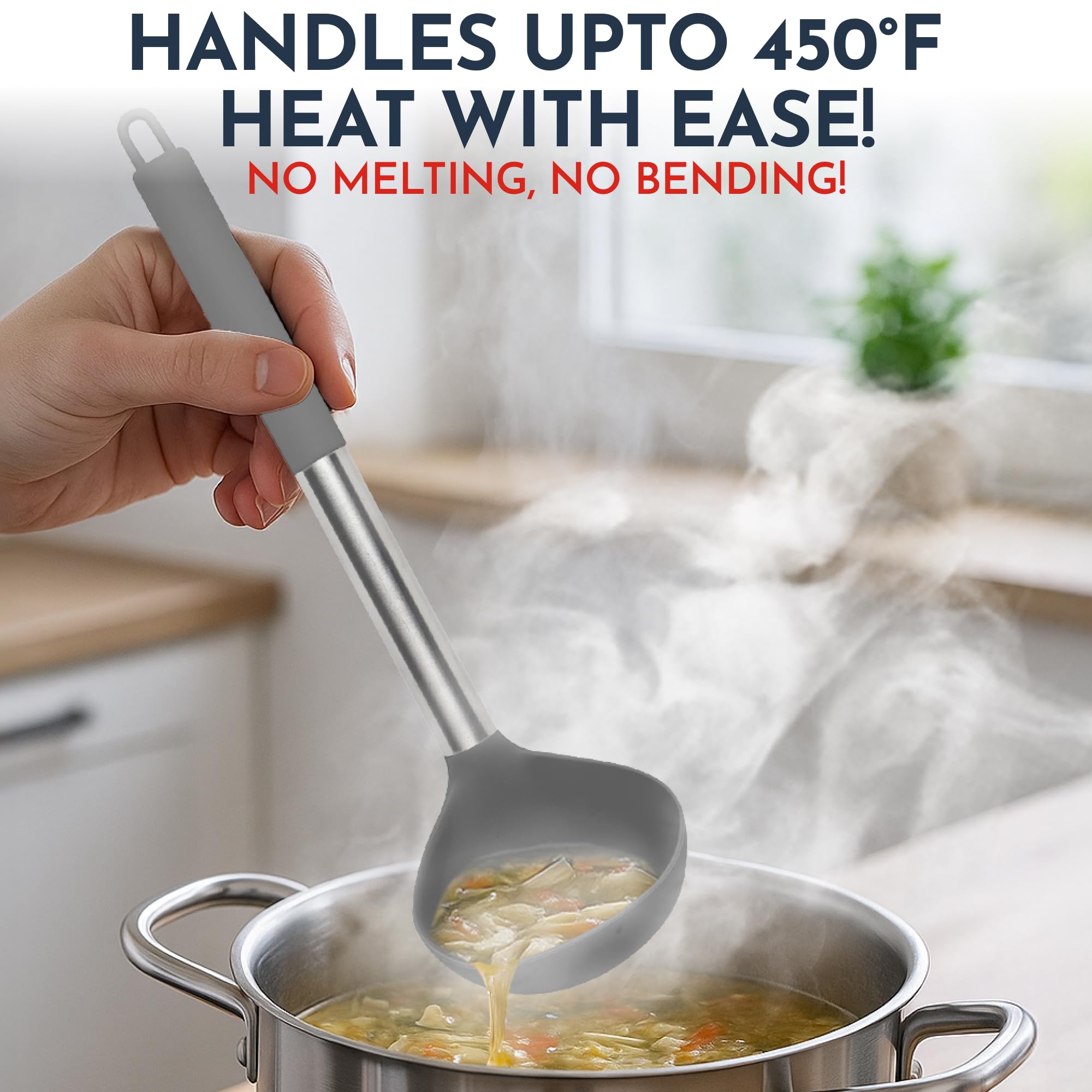 Amazon.co.jp: Culinary Couture 24点 グレーシリコン調理器具セット