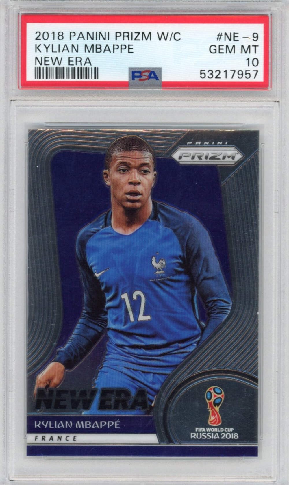 Amazon.com: Graded 2018 Panini Prizm Kylian Mbappe #NE-9 World Cup