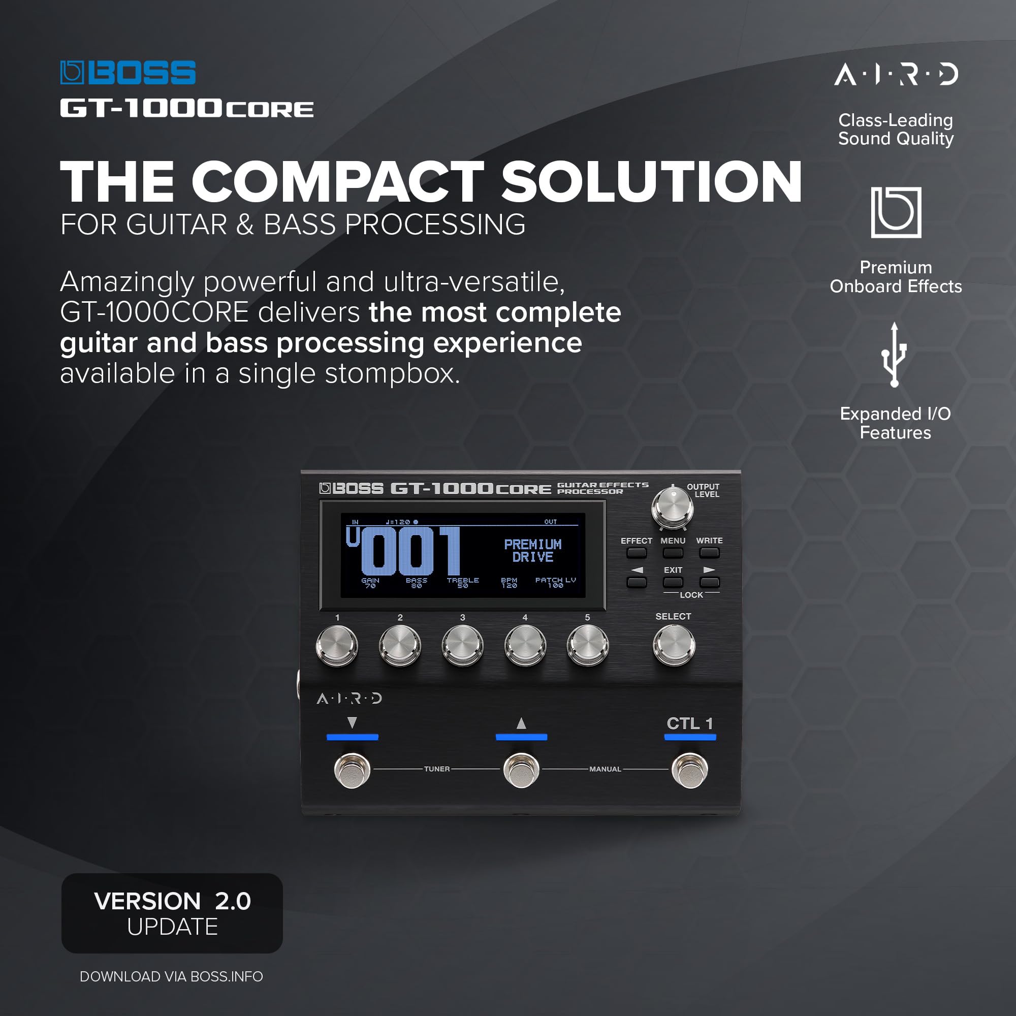 Amazon.com: BOSS GT-1000CORE Guitar Effects Processor in a Compact