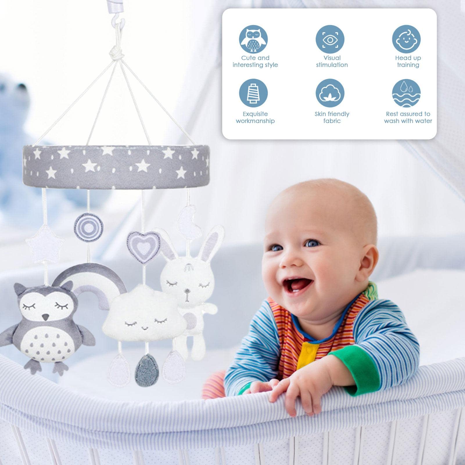 Amazon.co.jp: ベッドメリー ベビーベッドおもちゃ 赤ちゃん メリー