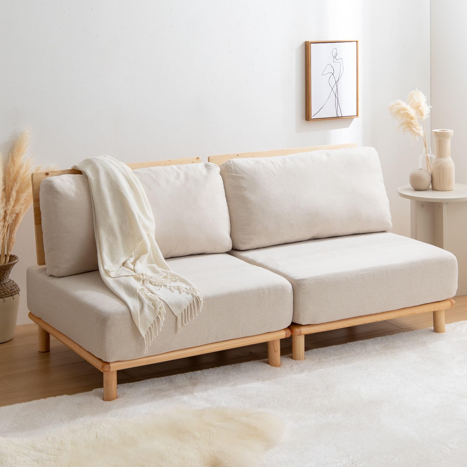 Amazon｜家具350 ソファー 2人掛け 幅160cm セット おしゃれ