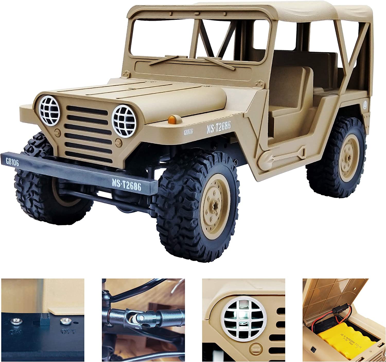 Amazon.com: FMTStore US M151 Jeep RC Off-Road, 1:14 Scale 4WD