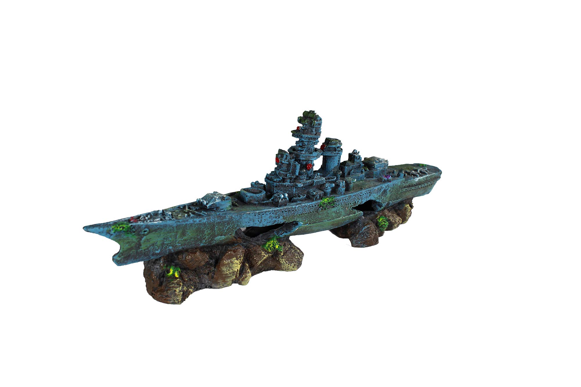 Amazon.co.jp: Penn-Plax 沈没した戦艦 アクアリウム（水槽用