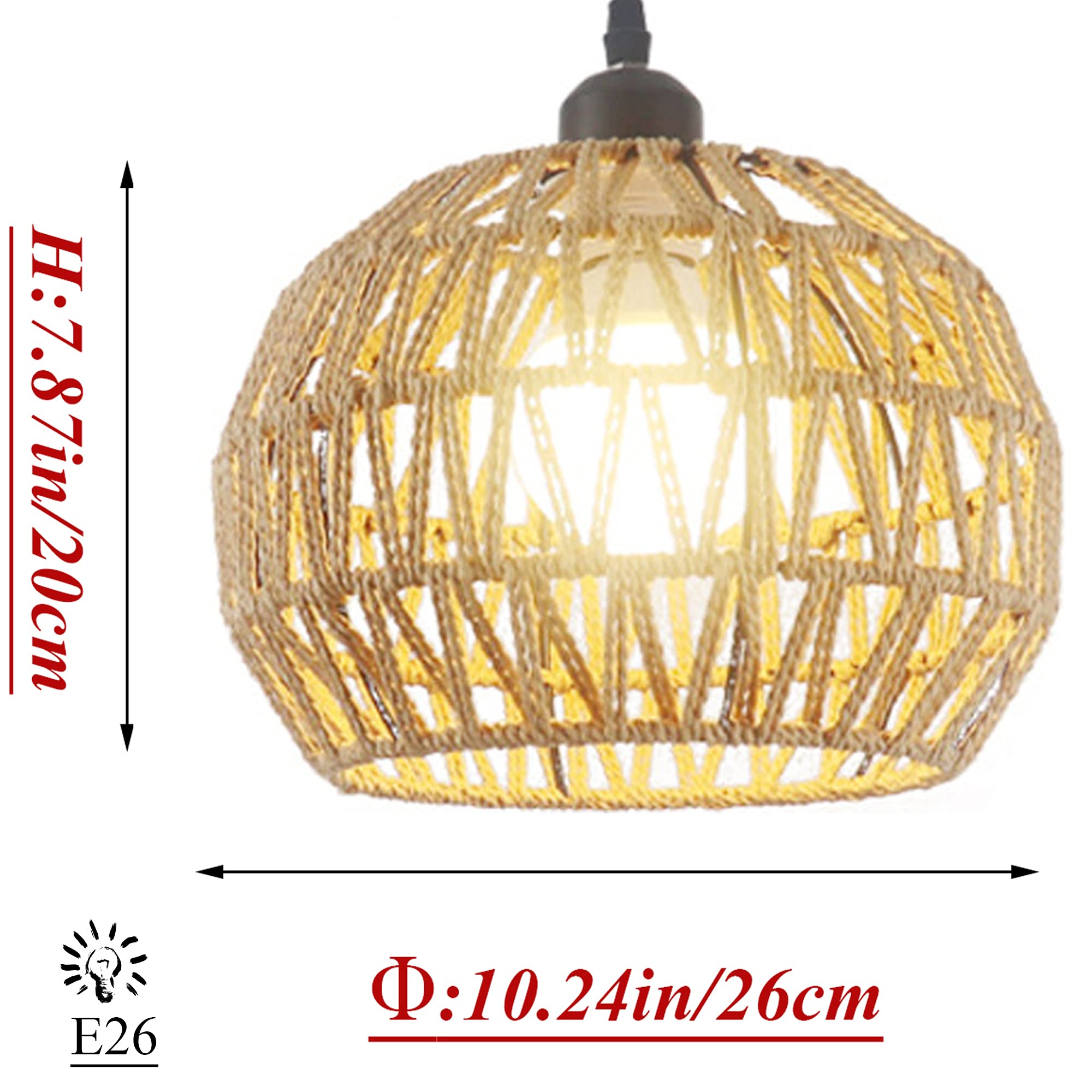 Amazon.co.jp : Venus 藤編み ペンダントライト モザイク ミニ系