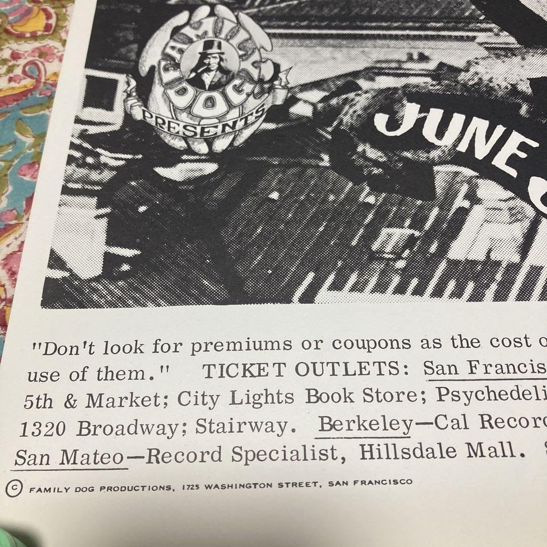 Amazon.co.jp: 60'sヴィンテージ ポスター FAMILY DOG ビートニクス