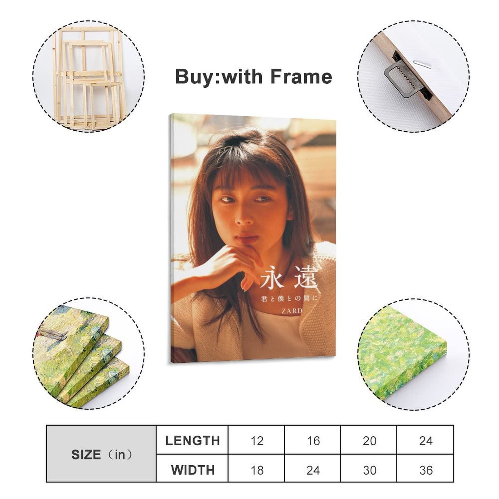 Amazon.co.jp: ロックバンドZARD女性歌手坂井泉水クラシックアート写真