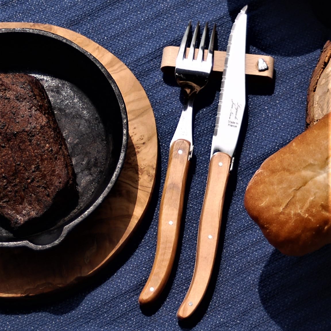 Amazon｜ライヨール オリーブハンドル ディナーナイフ フォークセット