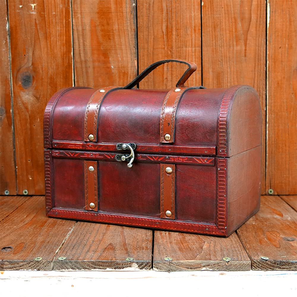 Amazon｜アメリカン雑貨 トレジャーボックス 26cm 宝箱 アンティーク