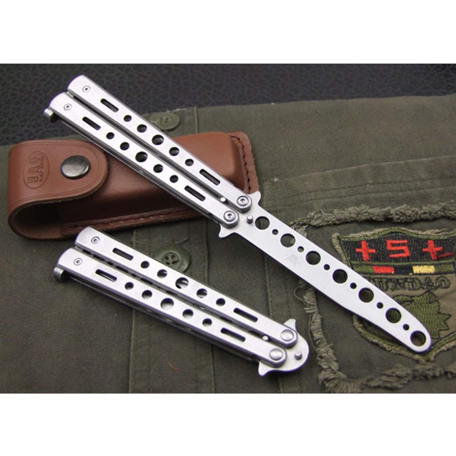 Amazon.co.jp: AIFUSI 練習用バタフライナイフ ステンレススチール