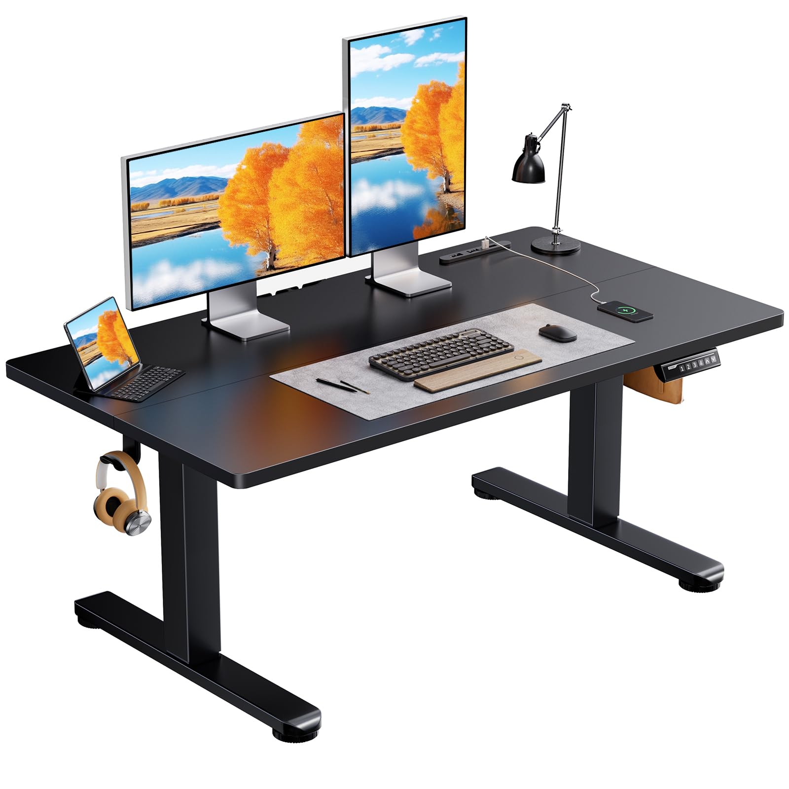 Amazon | ErGear 電動昇降式デスク ロータイプ 高さ48-72cm コンセント