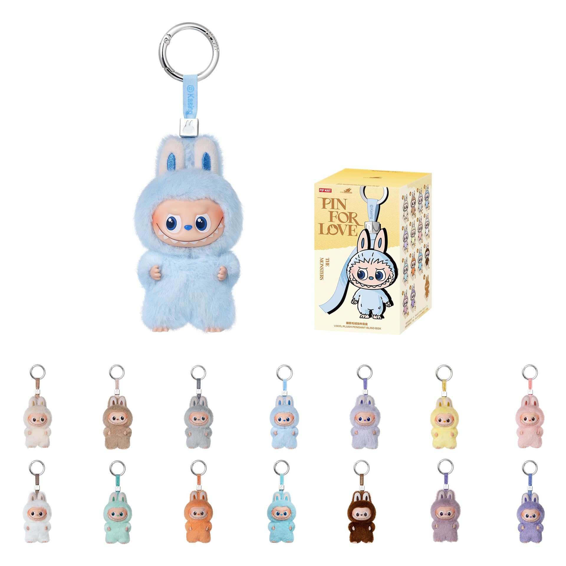 POP MART The Monster PIN for Love Series - Vinyl Plush Pendant