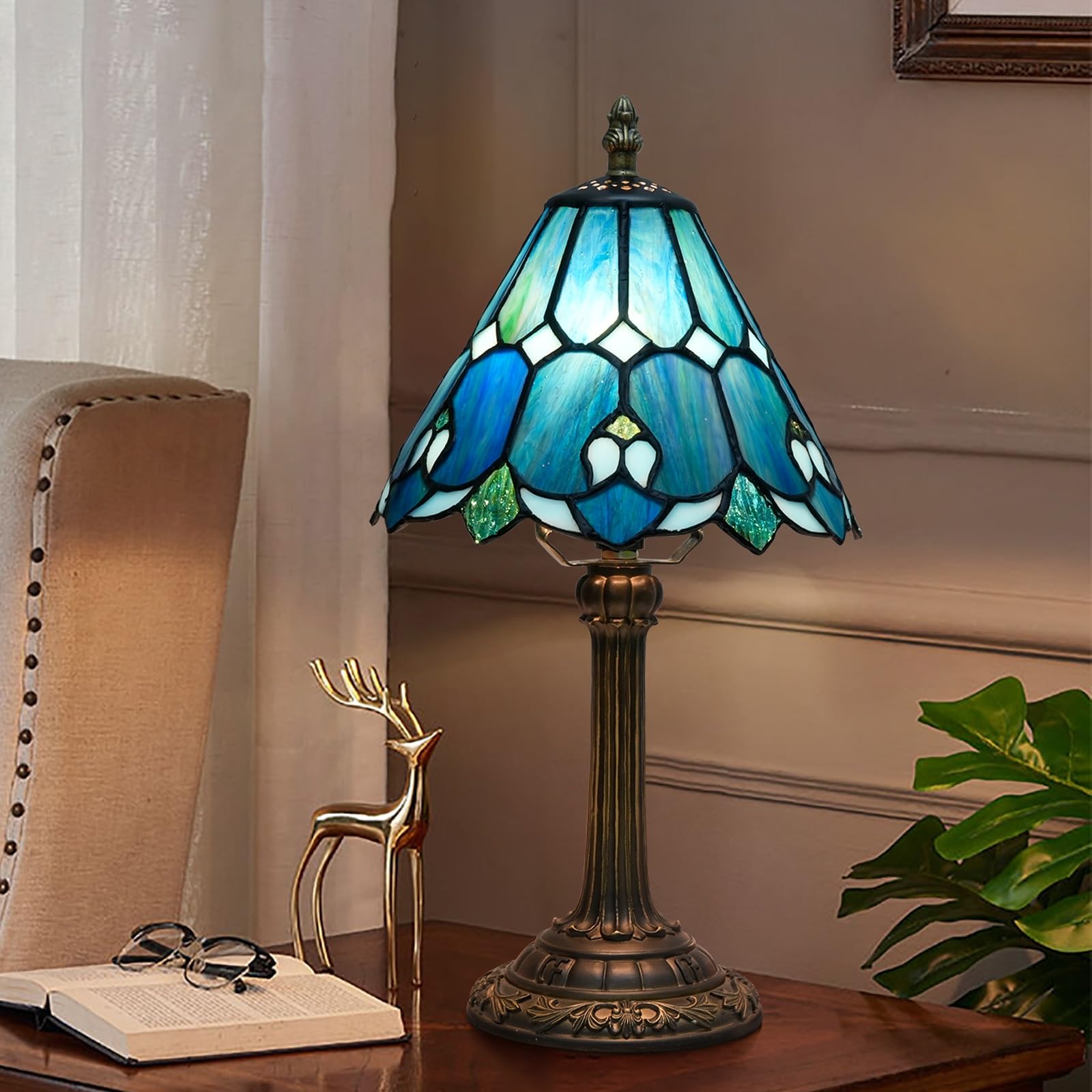 Amazon.co.jp : ティファニースタイルランプ 8インチ ステンドグラス