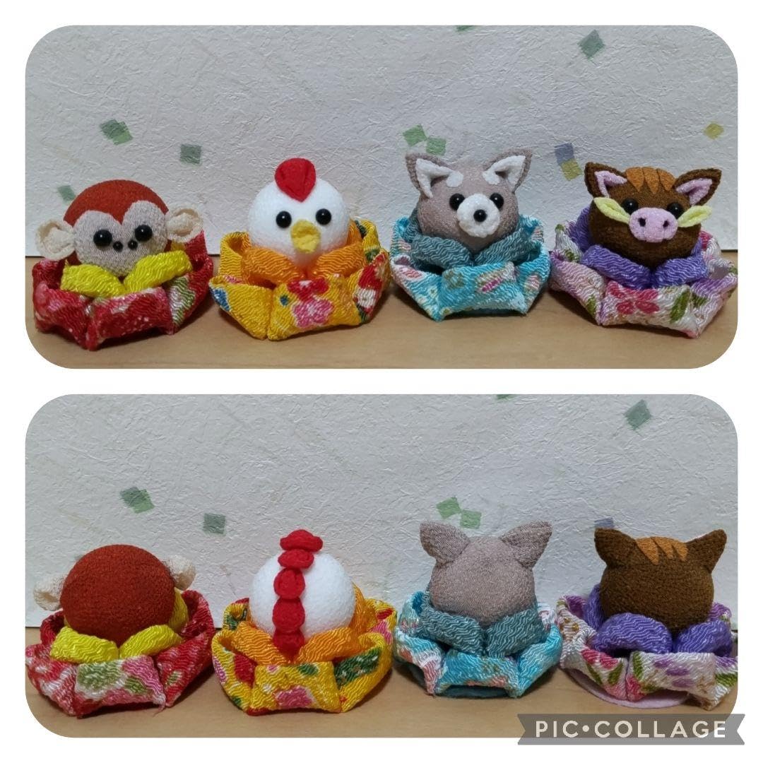 Amazon | つまみ細工＊十二支 セット 干支飾り お正月飾り | 正月飾り