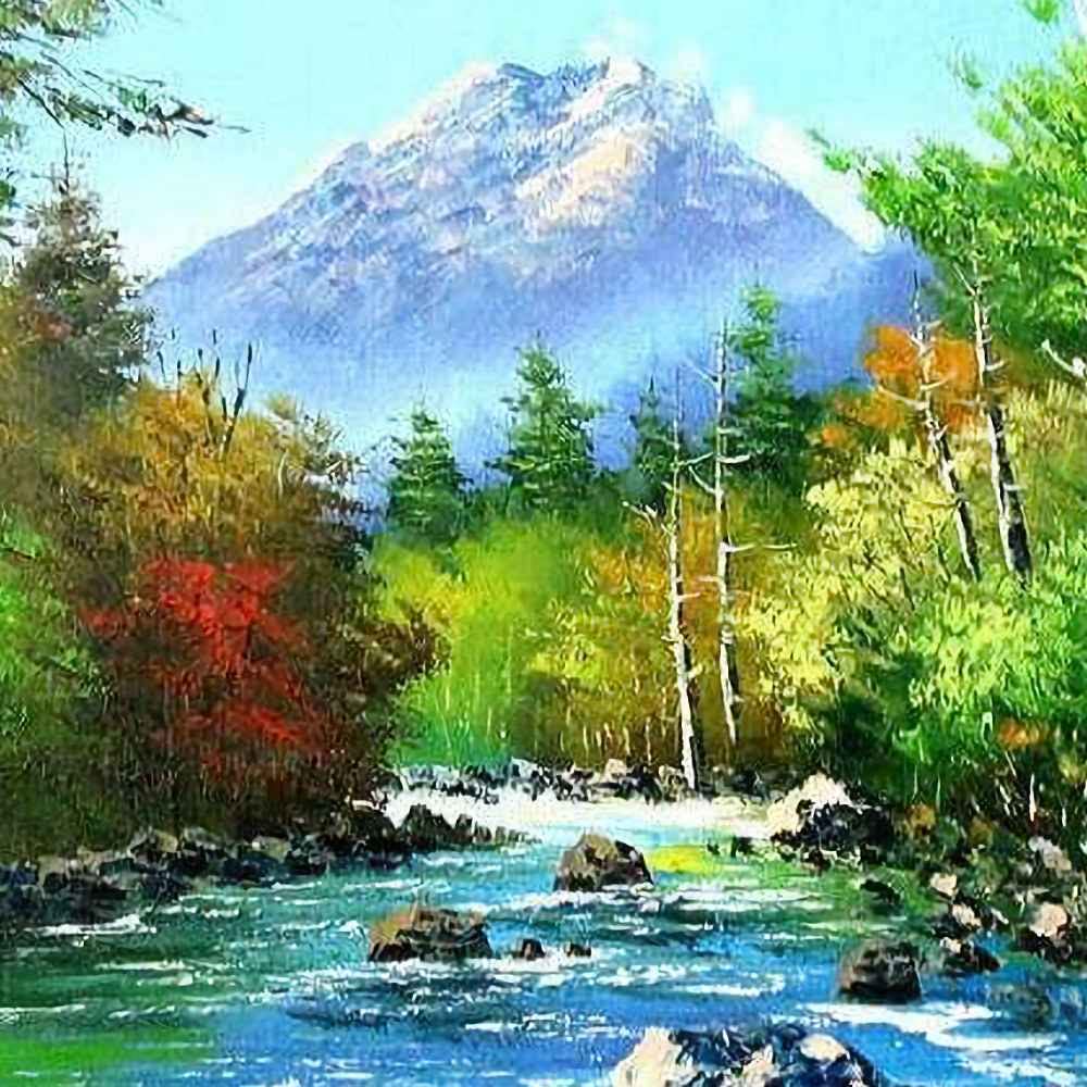 Amazon.co.jp: 小林幸三 焼岳 F20号 受注制作 油彩画 油絵 風景画 長野