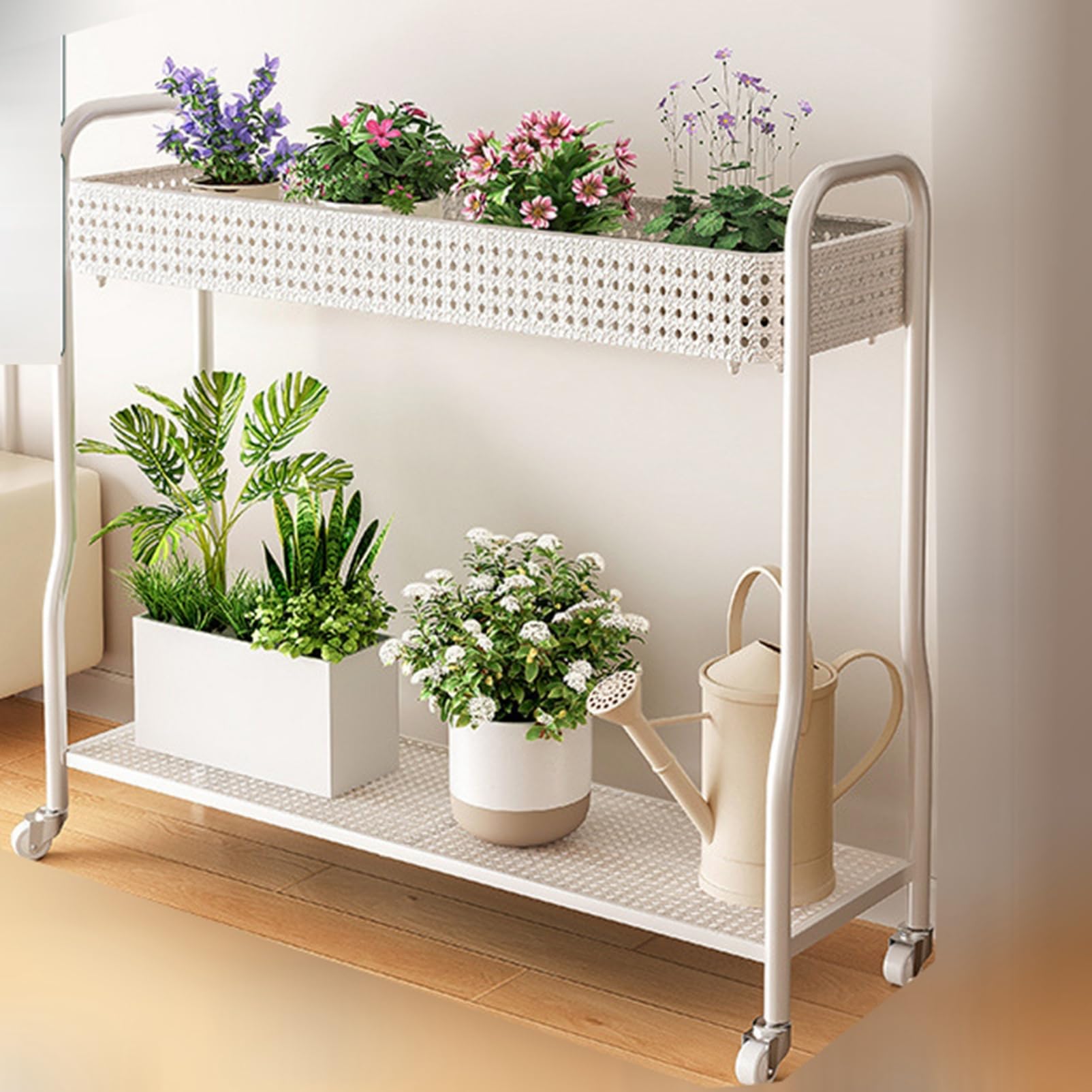 Amazon.co.jp: フラワースタンド ガーデンラック 花台 2段 多機能収納