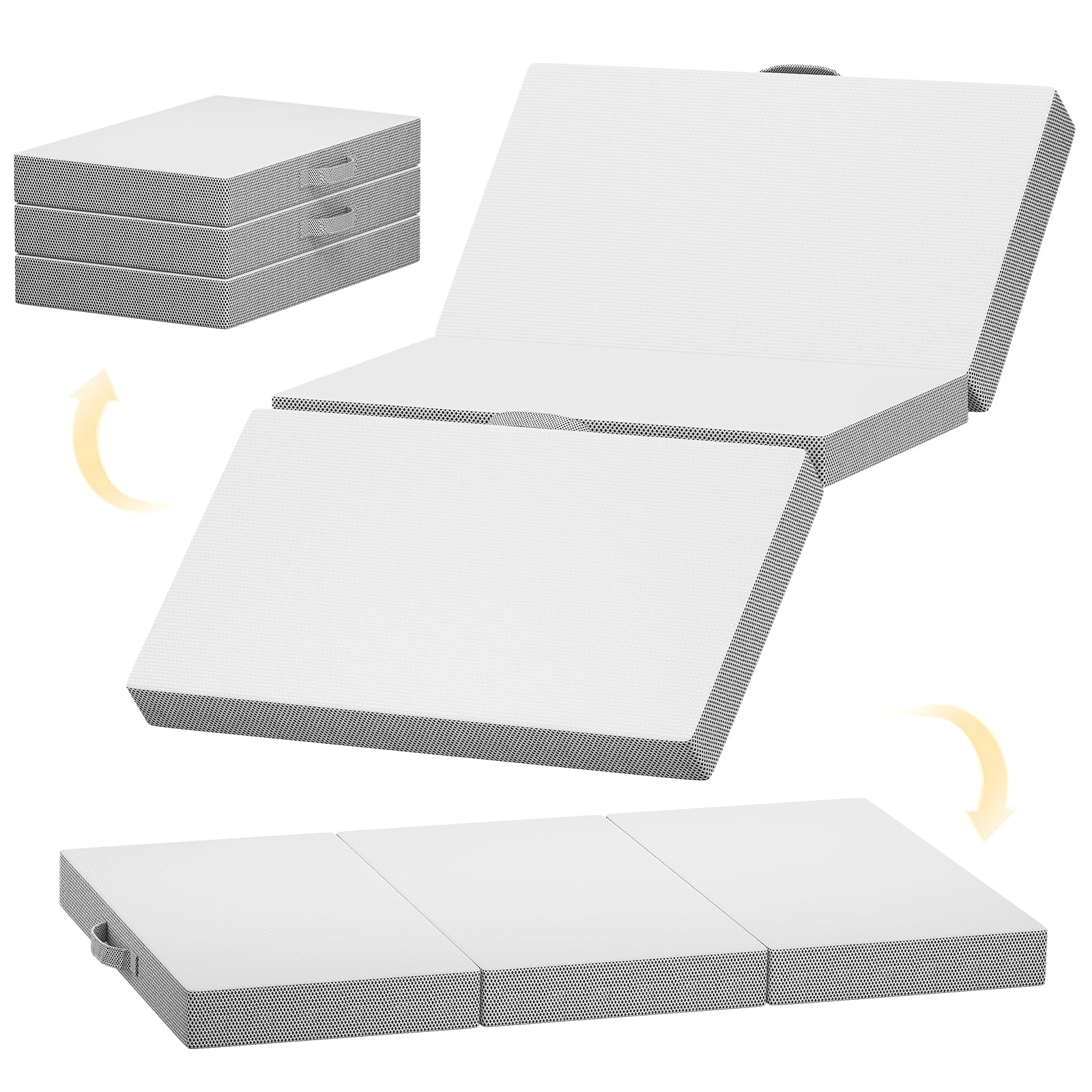 Amazon｜YOUZI 三つ折りマットレス ダブル 高反発 10cm厚 硬さ180N