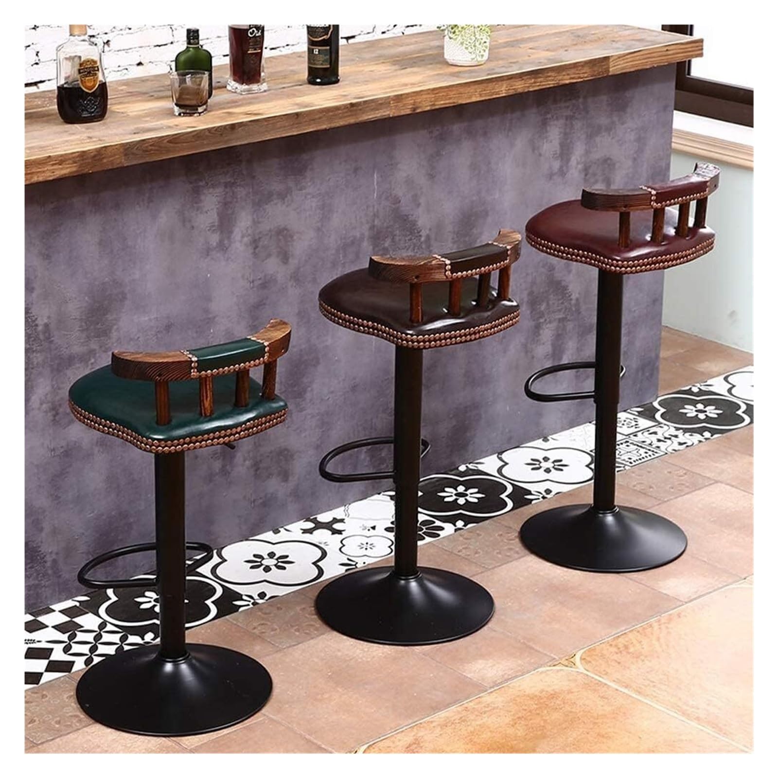 Amazon｜カウンターチェア アメリカンリフトバースツール、錬鉄製