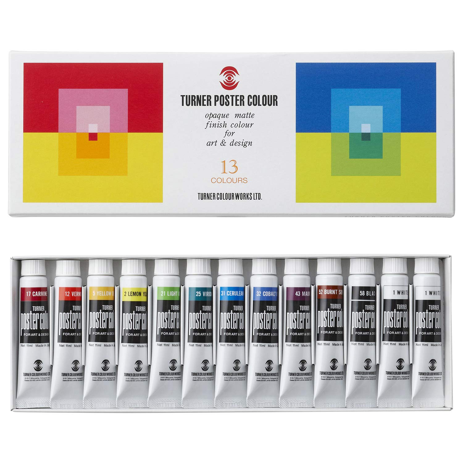 Amazon | ターナー色彩(Turner Color) ポスターカラー 13本(12色
