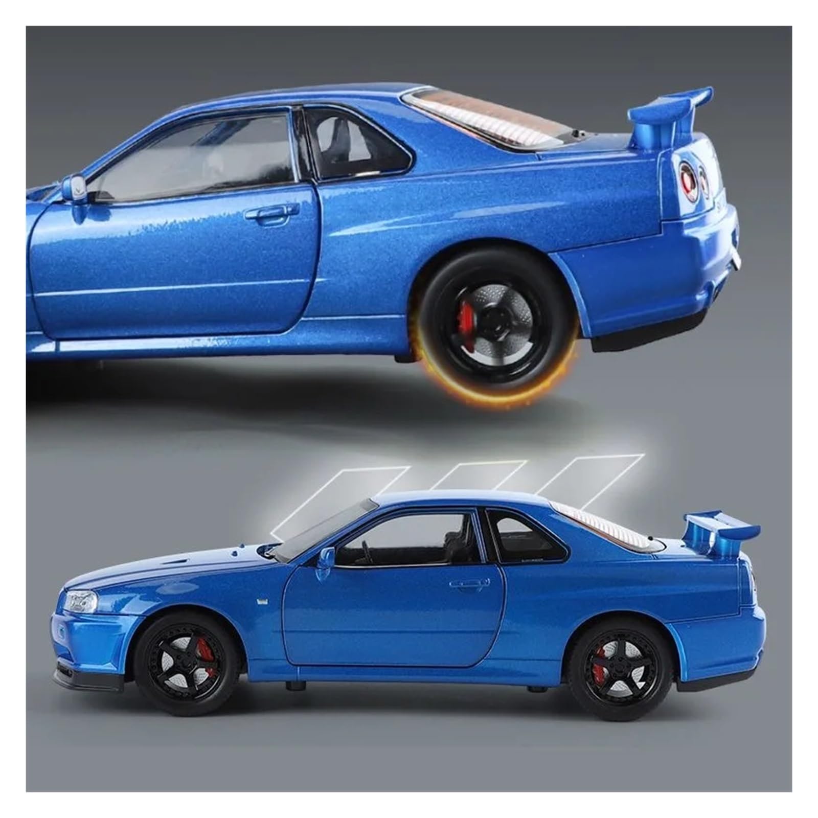 Amazon.co.jp: ダイキャストカー 1 24 日産スカイライン GTR-R34 合金