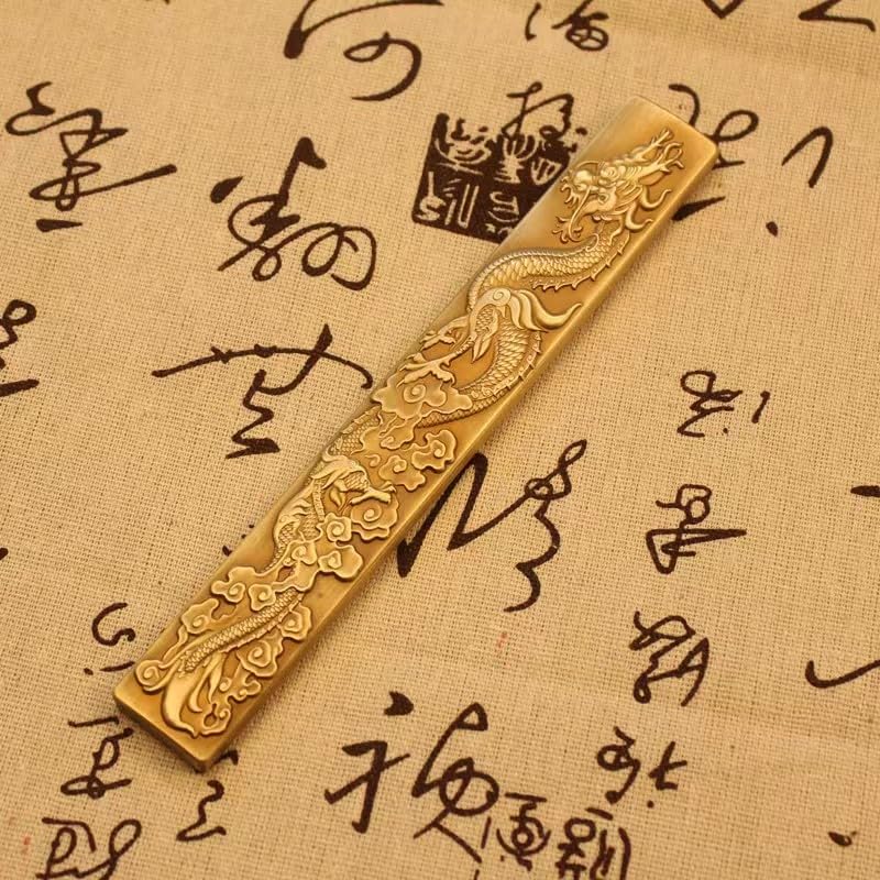 Amazon | 龍 文鎮 どう真鍮製 置いて使う文鎮 竜 ドラゴン 書道用品