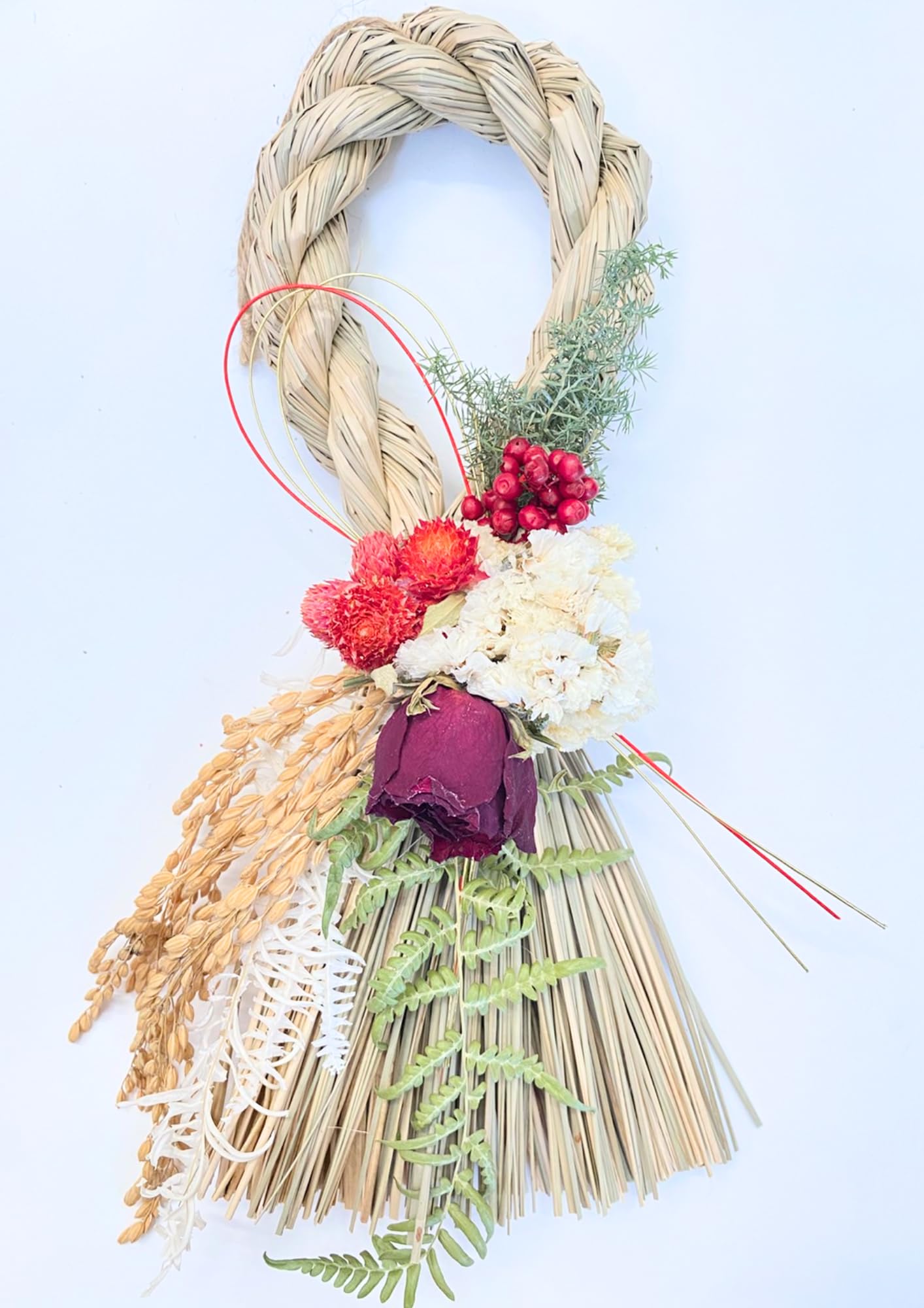 Amazon.co.jp: 形やデザインで選べる 自然素材100％ しめ縄飾り